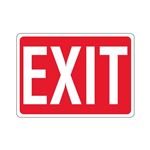 EXIT (White Text on Red) 10"x14" Sign